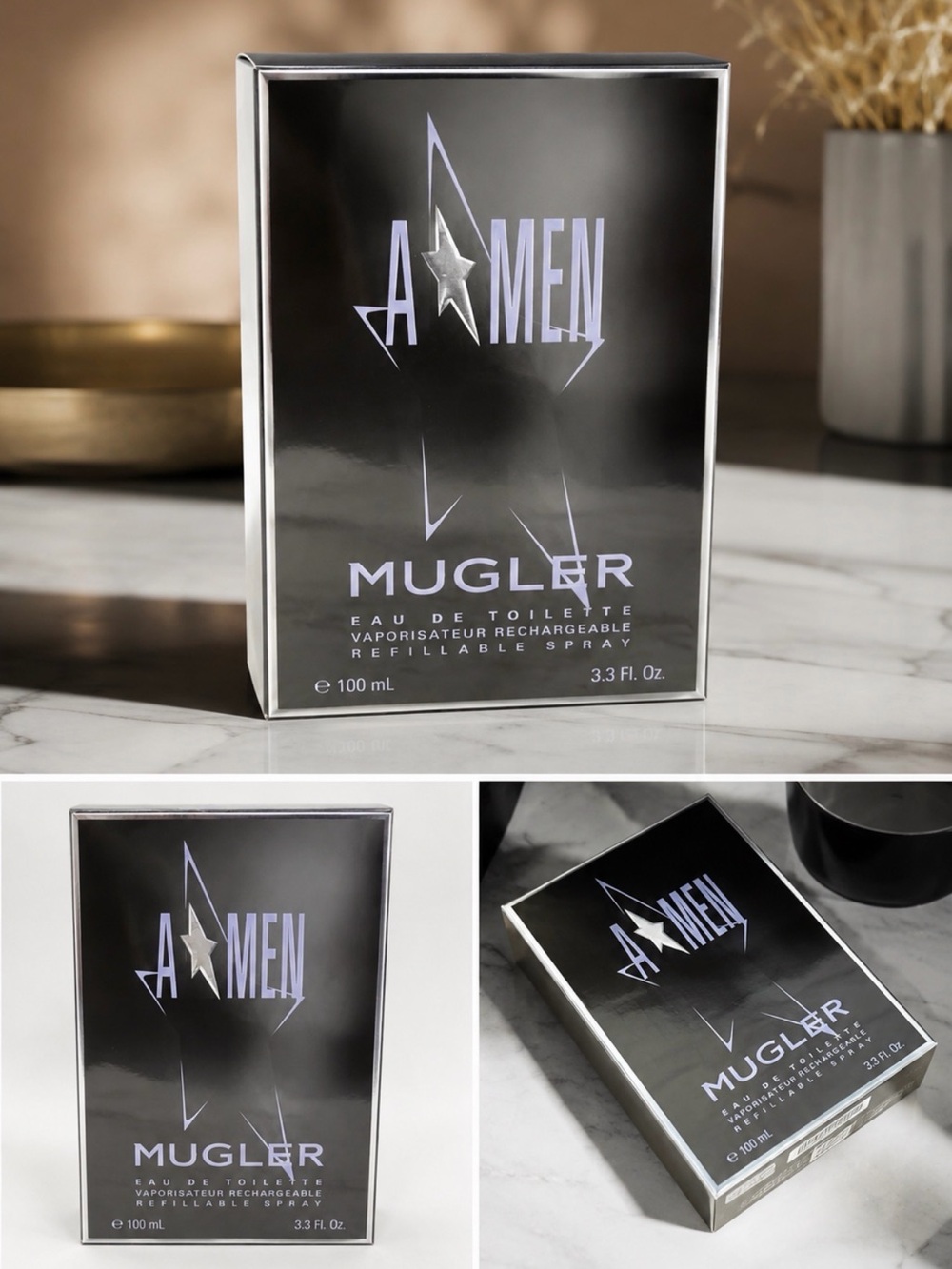 Mugler A*Men 3.3 oz 100ml Refillable Spray NEW Sealed